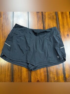 Athleta Black Athletic 2-in-1 Running Shorts